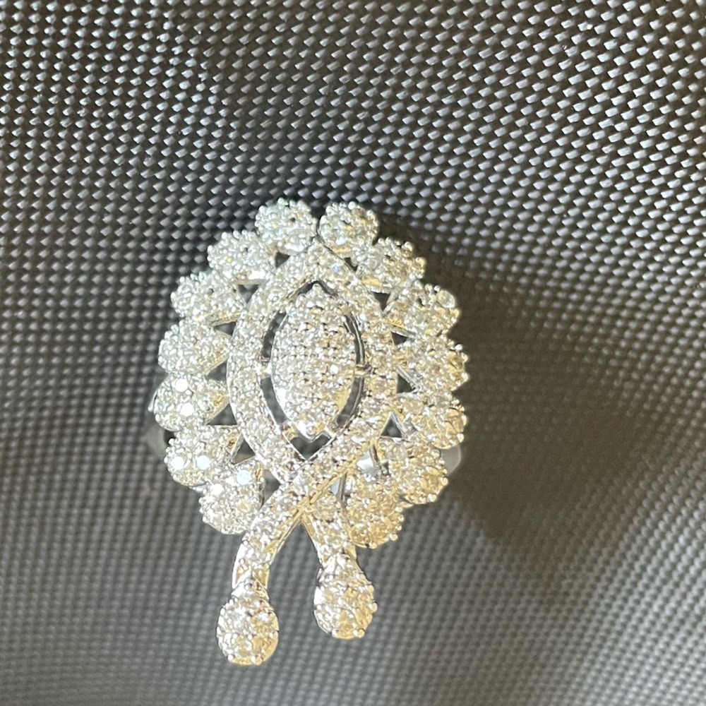 New American diamond rich ring